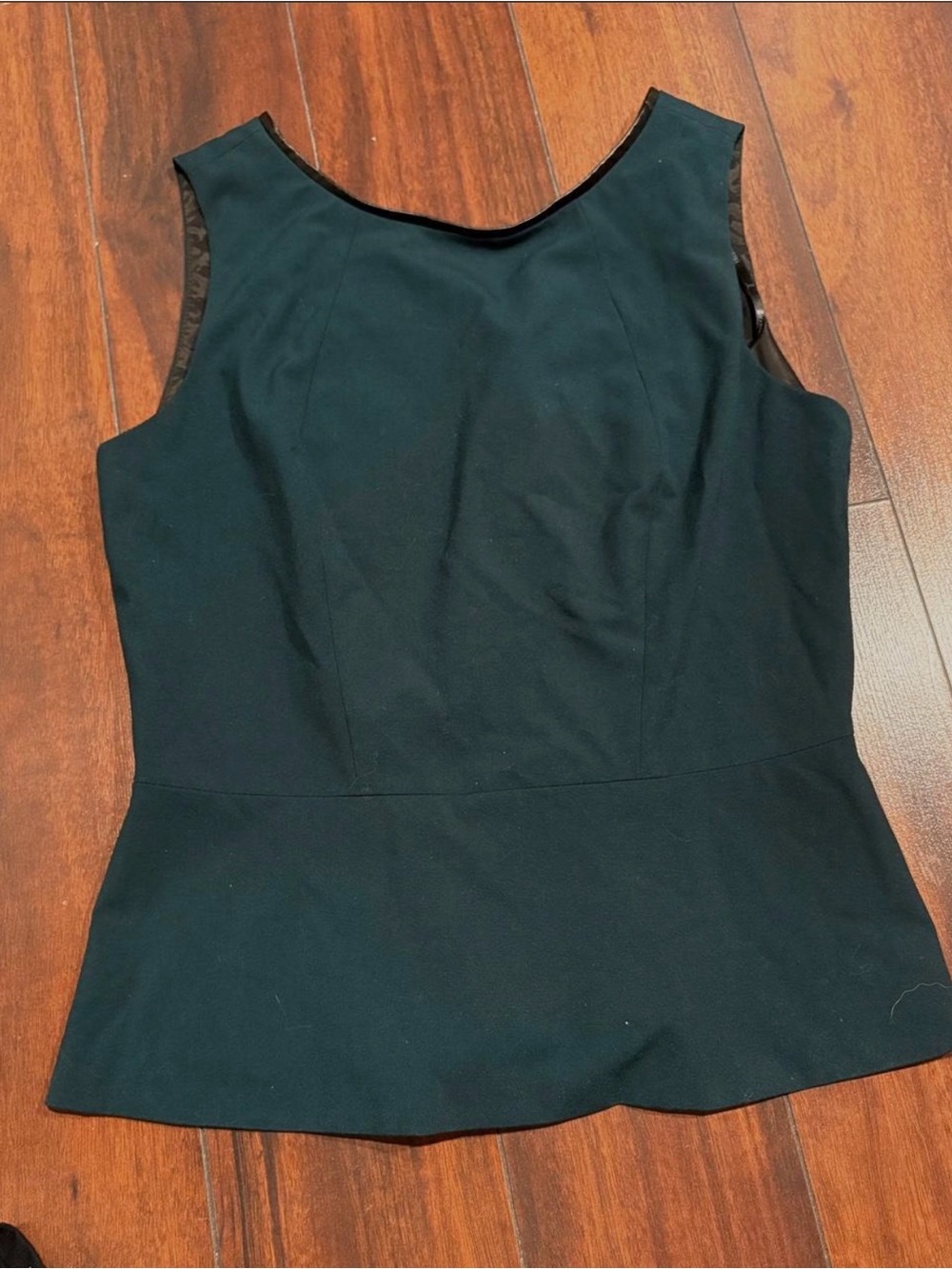 Classic Dark Green Peplum Top